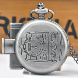 Vintage Bronze Steampunk Steam Train Carved Quartz Pocket Watch Necklace Pendant Clock Chain Men Women Chain Gift
