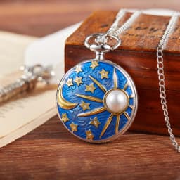 Retro Men Pocket Watch College Windy Day Moon Stars Personality Appearance Women Pocket Watch Children Quartz Pocket Watch