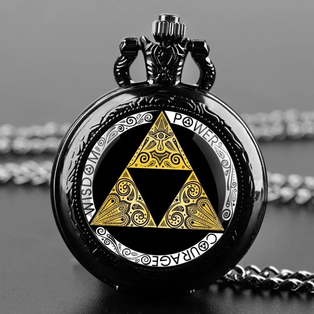 Famous Game Vintage Glass Dome Quartz Pocket Watches with Chain Men Women's Necklace Timing Pendant Clock Children's Gifts