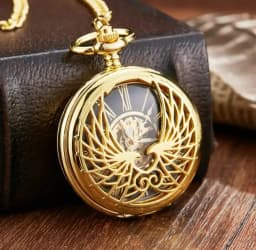 Vintage Luxury Mechanical Pocket Watch Men Xmas Gift Retro Hand-Winding Movement Roman Numerals Display Manual Pocket Timepiece