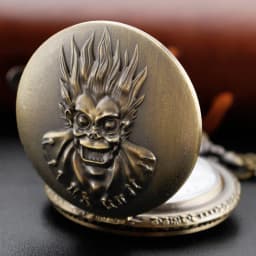 Bronze Pendant Necklace Quartz Pocket Watch Anime Death Comes Fob Chain Watch Clock Men's and Children's Best Holiday Gift