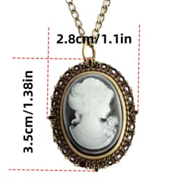 Steampunk Retro Bronze Beauty And Flower-Carved Quartz Pocket Watch Necklace Pendant Clock Chain Women's Gift