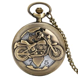 New Arrived Bronze Vintage Retro Motorbike Pocketwatch Motorcycle Necklace Pendant Quartz Watches Unisex Relogio Masculino Gifts