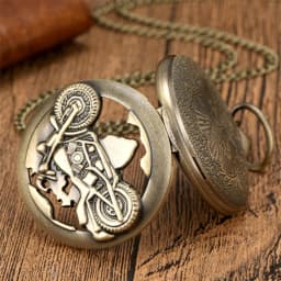 New Arrived Bronze Vintage Retro Motorbike Pocketwatch Motorcycle Necklace Pendant Quartz Watches Unisex Relogio Masculino Gifts