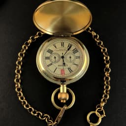 Vintage Brass London 1856's Antique 5 Hands Mechanical Pocket Watch Hand Winding Skeleton Mens Pocket & fob Watches 30cm Chain