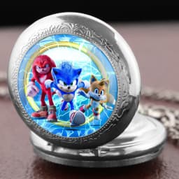 Hot Anime Character Vintage Dome Glass Quartz Pocket Watches with Chain Men Women's Necklace Timing Pendant Children's Gifts