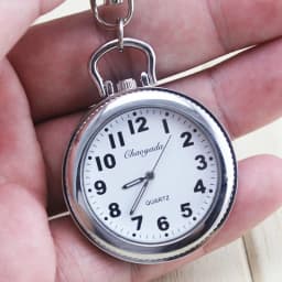 Large Digital Quartz Pocket Watches for Men and Women, Waterproof Electronic Key Chain Clock Gift for Father, Husband, Students,