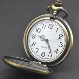 Vintage Bronze Steampunk Copper Cutout Gear Quartz Pocket Watch Necklace Pendant Clock Chain Men Women Chain Gift