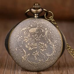 Vintage Bronze Eye Of Agamotto Round Case Shape Quartz Pocket Watch Jewelry Pendant Necklace Chain Gifts for Men Women