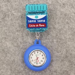 Glitter Acrylic Hospital Acrylic Pink Heart Stethoscope Lovely Nurse Doctor Alligator Clip Pocket Watches Medical Hang Clock