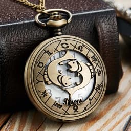 12 Creative Personality Necklace Constellations Pocket Watches Retro Pocket Watches Cheap Holiday Gifts