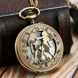 12 Creative Personality Necklace Constellations Pocket Watches Retro Pocket Watches Cheap Holiday Gifts