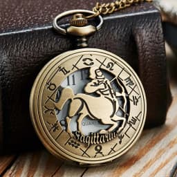 12 Creative Personality Necklace Constellations Pocket Watches Retro Pocket Watches Cheap Holiday Gifts