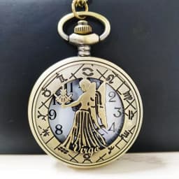 12 Creative Personality Necklace Constellations Pocket Watches Retro Pocket Watches Cheap Holiday Gifts