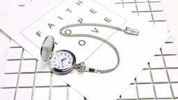 Retro Black Fashion Silver Smooth Steampunk Quartz Pocket Watch Stainless Steel Pendant 30CM Chain Gift Box for Men Women friend