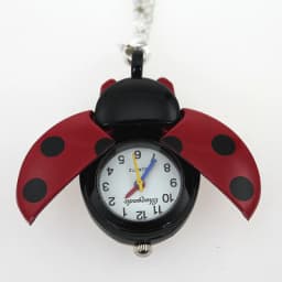 Wholesale Price 10pcs/Lot Red Ladybug Beetle Necklace Pendant Pocket Quartz Watch Chain Battery Included Gift GL02RT