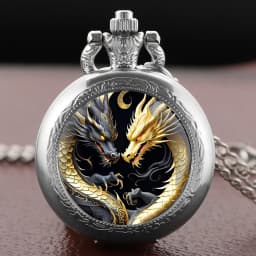 Yin Yang Design Dragons Glass Dome Vintage Quartz Pocket Watch Men Women Pendant Necklace Chain Clock Hours Watch Jewelry Gifts
