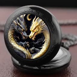 Yin Yang Design Dragons Glass Dome Vintage Quartz Pocket Watch Men Women Pendant Necklace Chain Clock Hours Watch Jewelry Gifts