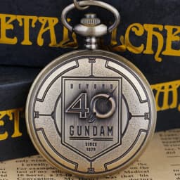 40 Gundam Engraved Quartz Pocket Watch Steampunk Watch Pendant Clock Suitable for Men Women Memorial Gifts