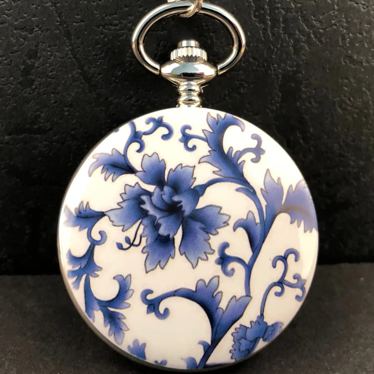 NEW PJX011 Creative Blue and White Porcelain Pocket Watch Mechanical Chain Pendant Luxury Fashion Gift Sweater Chain Clock