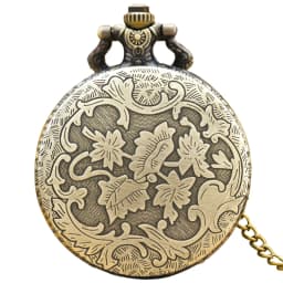 Vintage Steampunk Handsome Dragon Carved Quartz Pocket Watch Necklace Pendant Clock Chain Men's and Women's Gifts