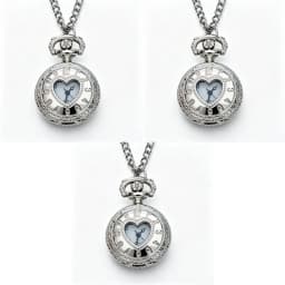 Retro Charm Neutral Small Hollow Heart Carving Quartz Steampunk Pocket Watch Men's and Women's Necklace Pendant Gift