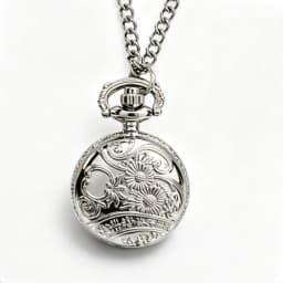 Retro Charm Neutral Small Hollow Heart Carving Quartz Steampunk Pocket Watch Men's and Women's Necklace Pendant Gift