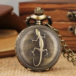 Little Size Bronze Necklace Quartz Pocket Watch Gifts for Kids Arabic Numerals Display White Dial Exquisite Tiny Pocket Clock