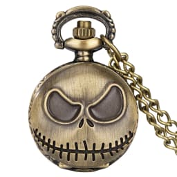 Little Size Bronze Necklace Quartz Pocket Watch Gifts for Kids Arabic Numerals Display White Dial Exquisite Tiny Pocket Clock
