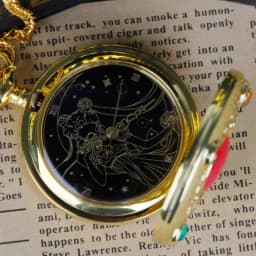Gold Exquisite Moon Engraving Classic Quartz Pocket Watch Anime Dial Clock Pendant Gift for Girls Children