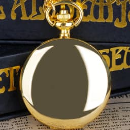 Gold Exquisite Moon Engraving Classic Quartz Pocket Watch Anime Dial Clock Pendant Gift for Girls Children