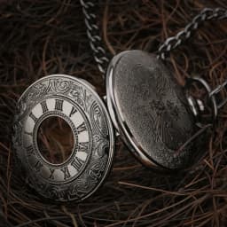 Black Roman Numerals Quartz Pocket Watch Men Women Black Hollow Case Steampunk Vintage Pendant Necklace Best Gifts for Men Women