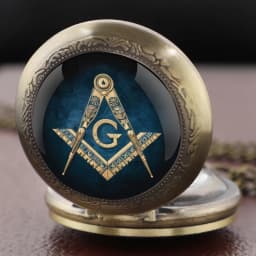 Mysterious Freemasonry Glass Dome Chain Pocket Watch Vintage Women Necklace Pendant Clock Men Children Gifts Relojes De Bolsillo