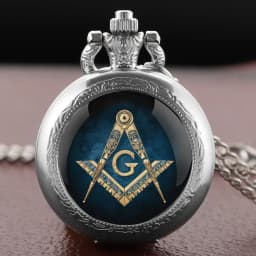 Mysterious Freemasonry Glass Dome Chain Pocket Watch Vintage Women Necklace Pendant Clock Men Children Gifts Relojes De Bolsillo