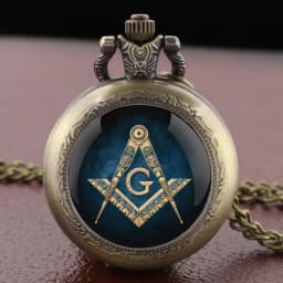 Mysterious Freemasonry Glass Dome Chain Pocket Watch Vintage Women Necklace Pendant Clock Men Children Gifts Relojes De Bolsillo