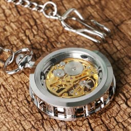 Steampunk Watch for Men Women Luxury Hand-winding Mechanical Pocket Watches Silver Gold Bronze Balck Pendant with Fob Chian
