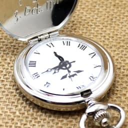 Antique Fullmetal Alchemist Steampunk Style Quartz Watch Silver Color Pocket Watch P423C