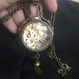 Transparent Eyeball Mechanical Pocket Watch with Chain Roman Numerals Pendant Necklace ladies watches 2023 Men Women Gifts