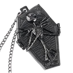 Vintage Gothic Skull Pendant Necklace Chain Quartz Pocket Watch FOB Clock Gifts for Men Women Kids