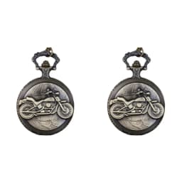 Vintage Bronze Motorcycle Design Elegant Vintage Pocket Watch Collection Decorated Gift Necklaces for Men and Women