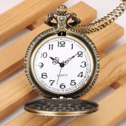1939-1945 America Nairpower B-29 Aircraft Quartz Pocket Watch Retro Army Military Necklace Chain Clock with Airplane Accessory