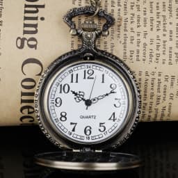 Vintage Prince Quartz Pocket Watch Necklace Bronze Pendant Chain Quartz Clock Children Women Men Gift