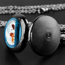 Famous Film Cartoon Theme Design Pendant Quartz Pocket Watch Souvenir Chain Pocket Watch Arabic Numerals with Personality Gifts