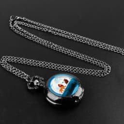 Famous Film Cartoon Theme Design Pendant Quartz Pocket Watch Souvenir Chain Pocket Watch Arabic Numerals with Personality Gifts