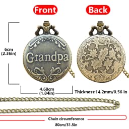 Vintage Quartz Pocket Watches With Chain Retro The Greatest Pocket Watch Necklace For Grandpa Dad Gifts Reloj De Bolsillo