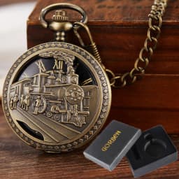 Mechanical Pocket Watch Luxury Antique Skeleton Men Steampunk Mechanical Fob Watches Clock Pendant Hand-winding Relogio De Bolso