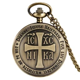 Vintage Tibetan Aroma Buddhist Temple Quartz Pocket Watch Buddha Head Design Religious Chain Pendant Necklace Gift for Men Women