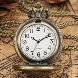 Vintage Tibetan Aroma Buddhist Temple Quartz Pocket Watch Buddha Head Design Religious Chain Pendant Necklace Gift for Men Women