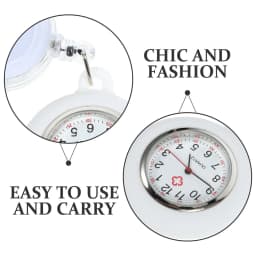 Nurse Pocket Watch Premium Smiling Face Lightweight Clip- Badge Reel Hanging Pocket Watch for Staff Students Doctors