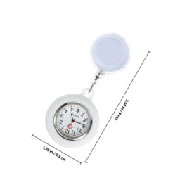 Nurse Pocket Watch Premium Smiling Face Lightweight Clip- Badge Reel Hanging Pocket Watch for Staff Students Doctors